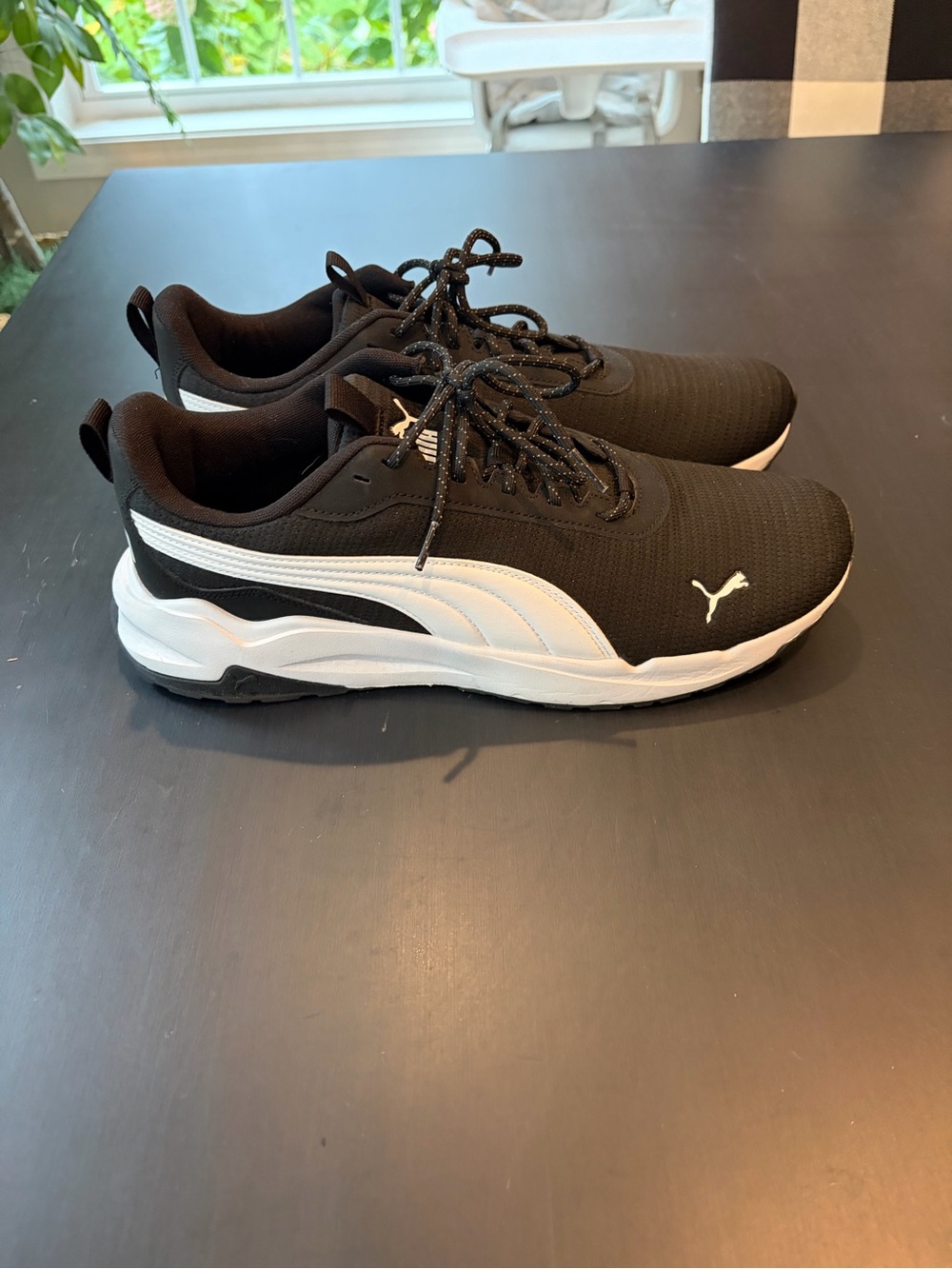 Puma Men’s Black and White Athletic Sneakers